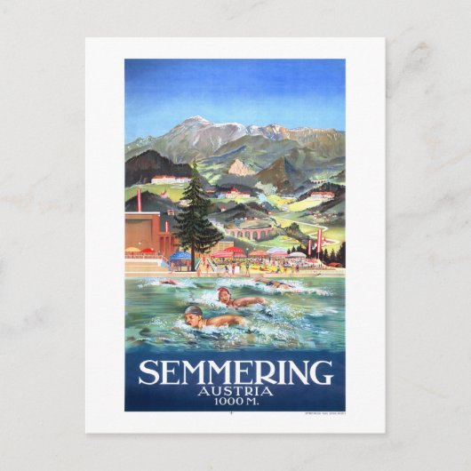 Semmering Austria Vintage Poster 1928 Feestdagenkaart (Voorkant)