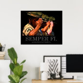 Semper Fi - altijd trouwe Poster (Thuiskantoor)