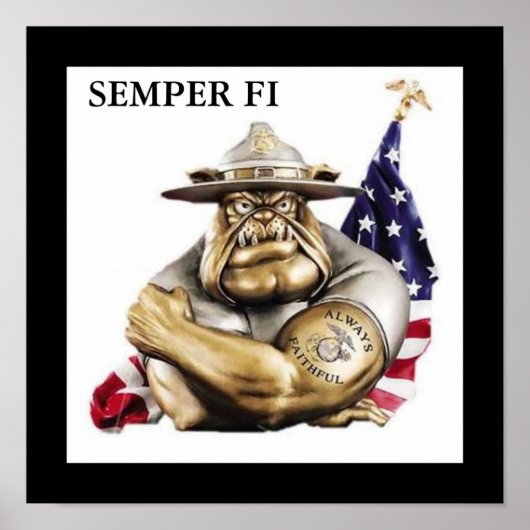 Semper Fi Devil Dog Poster (Voorkant)