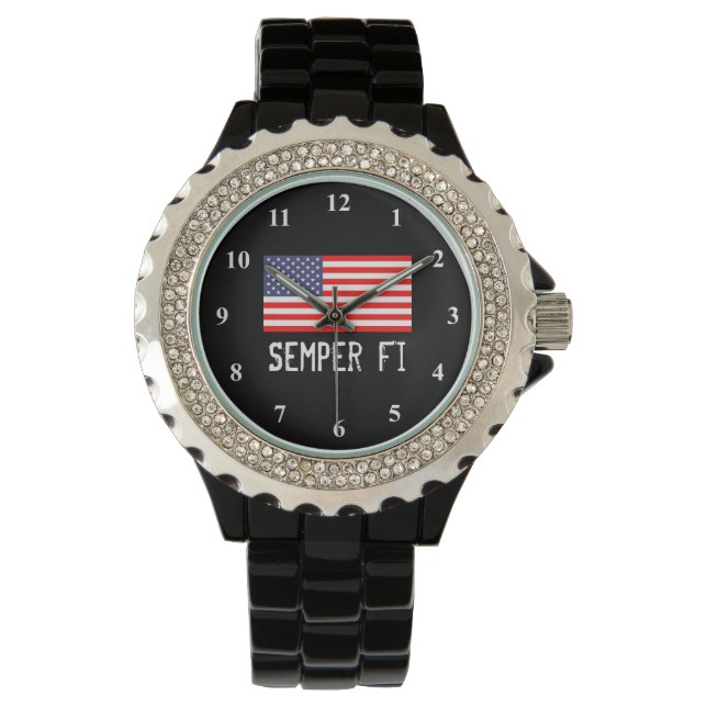 Semper Fi militaire horloges (Voorkant)