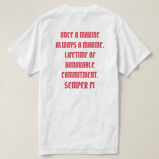 SEMPER FI T-SHIRT (Design achterkant)