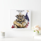 Semper-Fi-wandklok Vierkante Klok (Huis)