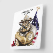 Semper-Fi-wandklok Vierkante Klok (Hoek)