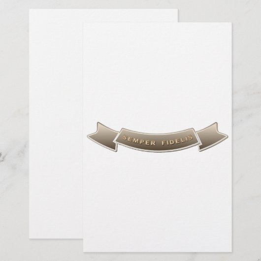 Semper Fidelis Briefpapier (Voorkant / Achterkant)