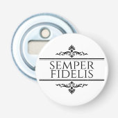 Semper Fidelis Button Flesopener (Voorkant)
