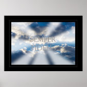 Semper Fidelis en Clouds Poster (Voorkant)