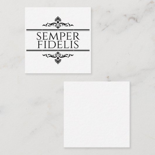 Semper Fidelis Informatiekaartje (Voorkant / Achterkant)