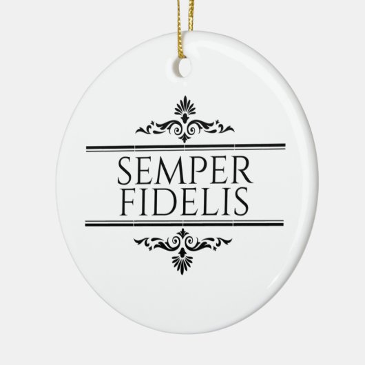 Semper Fidelis Keramisch Ornament (Links)