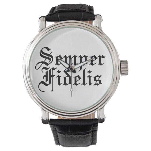 Semper Fidelis - Latijnse Woorden Horloge (Voorkant)