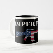 Semper Fidelis M16 Coffee Mok zwart (Voorkant links)