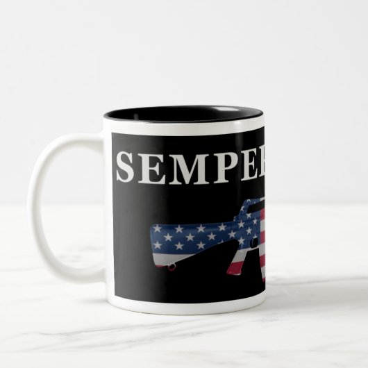 Semper Fidelis M16 Coffee Mok zwart (Links)