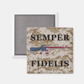 Semper Fidelis M16 magneet Tan (Voorkant / Achterkant)