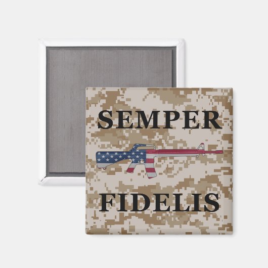 Semper Fidelis M16 magneet Tan (Voorkant / Achterkant)