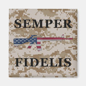Semper Fidelis M16 magneet Tan (Voorkant)