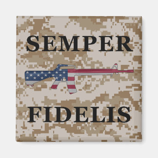 Semper Fidelis M16 magneet Tan