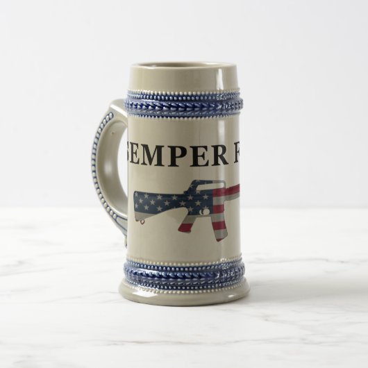 Semper Fidelis M16 Stein Bierpul (Voorkant links)