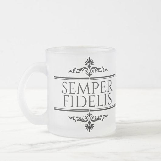 Semper Fidelis Matglas Koffiemok (Links)