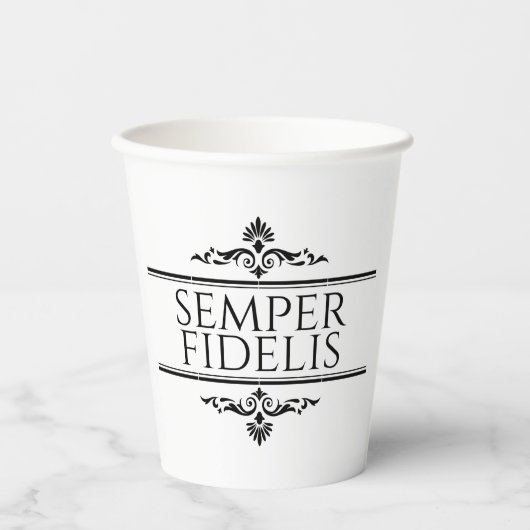 Semper Fidelis Papieren Bekers (Voorkant)