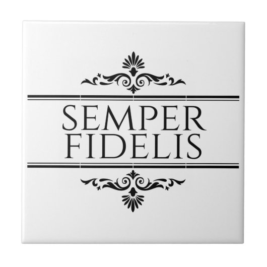 Semper Fidelis Tegeltje (Voorkant)
