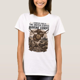 Semper Fidelis USMC Freedom's Defenders Dames T-shirt