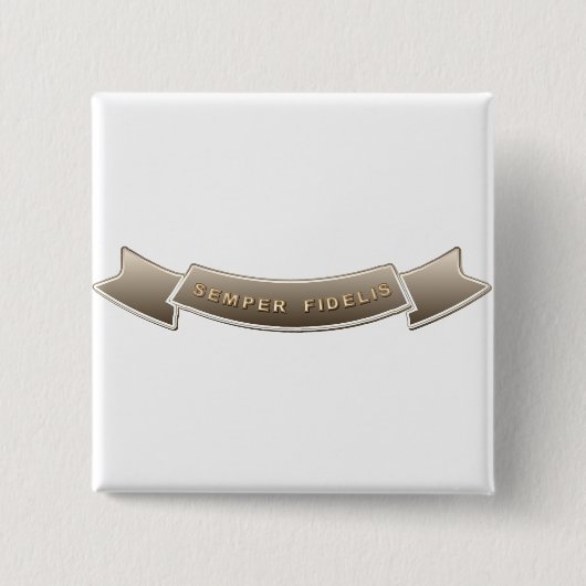Semper Fidelis Vierkante Button 5,1 Cm (Voorkant)