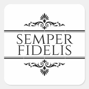Semper Fidelis Vierkante Sticker