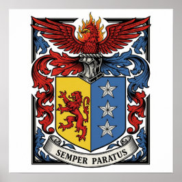 Semper Paratus Heraldisch Wapen Poster