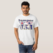 Semper USA T-shirt America Stars T-Shirt (Voorkant volledig)