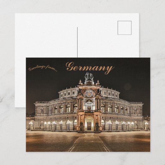 Semperoper Dresden Duitsland Briefkaart (Voorkant / Achterkant)