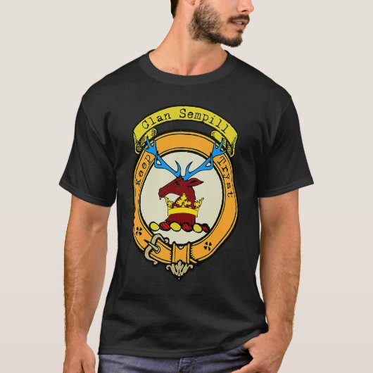 Sempill Clan Scottish Crest T-shirt (Voorkant)