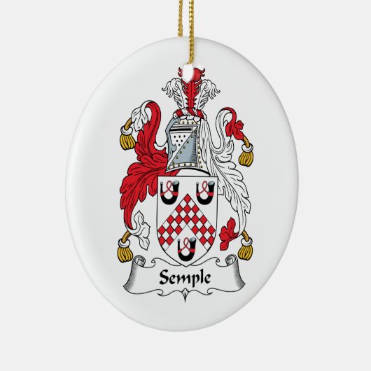 Semple Family Crest Keramisch Ornament (Rechts)