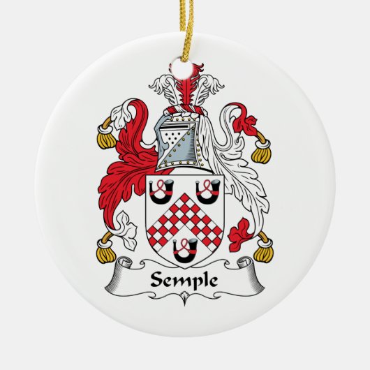 Semple Family Crest Keramisch Ornament (Voorkant)