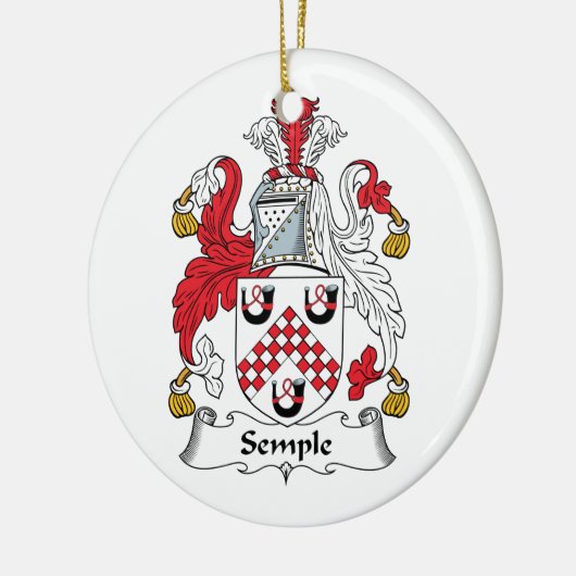 Semple Family Crest Keramisch Ornament (Links)