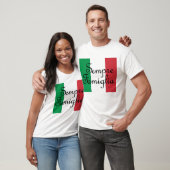 Sempre Famiglia en Italiaanse vlaggen T-shirt (Unisex)