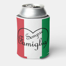 Sempre Famiglia Italy "Always Family" Heart Blikjeskoeler