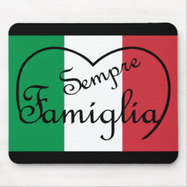 Sempre Famiglia Italy "Always Family" Heart Muismat