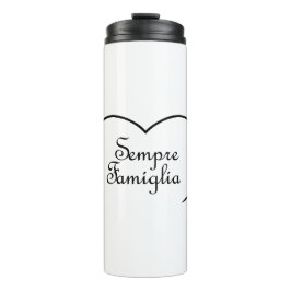 Sempre Famiglia Italy "Always Family" Heart Thermosbeker