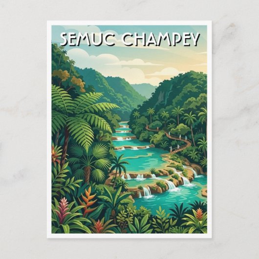 Semuc Champey Guatemala Reizen Briefkaart (Voorkant)