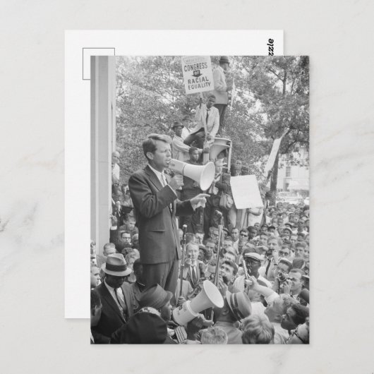 Sen. Robert Kennedy Campagne voor Amerikaans Presi Briefkaart (Voorkant / Achterkant)