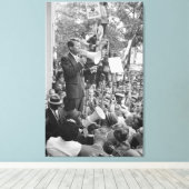 Sen. Robert Kennedy Campagne voor Amerikaans Presi Canvas Afdruk (Insitu (Houten vloer))