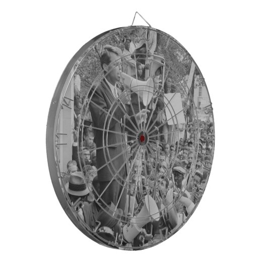 Sen. Robert Kennedy Campagne voor Amerikaans Presi Dartbord (Voorkant Links)