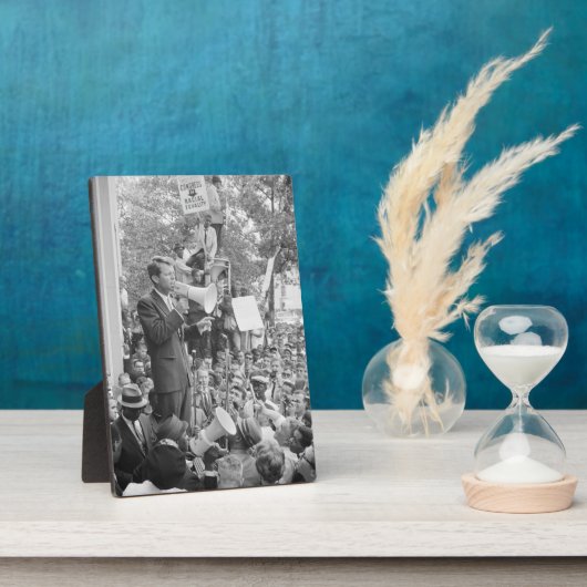 Sen. Robert Kennedy Campagne voor Amerikaans Presi Fotoplaat (Zijkant)