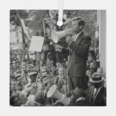 Sen. Robert Kennedy Campagne voor Amerikaans Presi Glas Ornament (Achterkant)