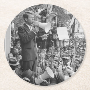 Sen. Robert Kennedy Campagne voor Amerikaans Presi Ronde Kartonnen Onderzetter
