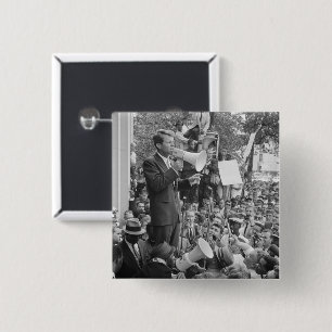 Sen. Robert Kennedy Campagne voor Amerikaans Presi Vierkante Button 5,1 Cm