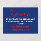 Senaat Karma Stemming 2018 Herinnert Verzet Aankondigingskaart (Voorkant)