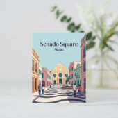 Senado-plein China Briefkaart (Staand voorkant)