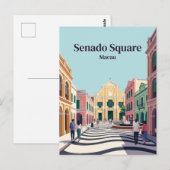 Senado-plein China Briefkaart (Voorkant / Achterkant)