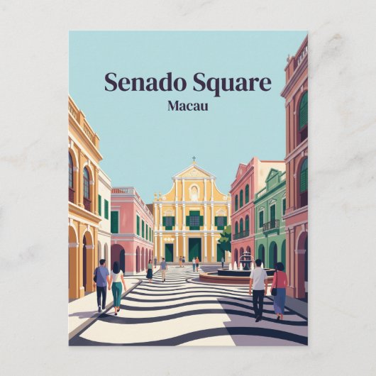 Senado-plein China Briefkaart (Voorkant)
