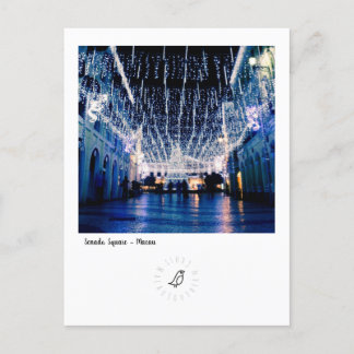 Senado Square bij kerstmis Briefkaart